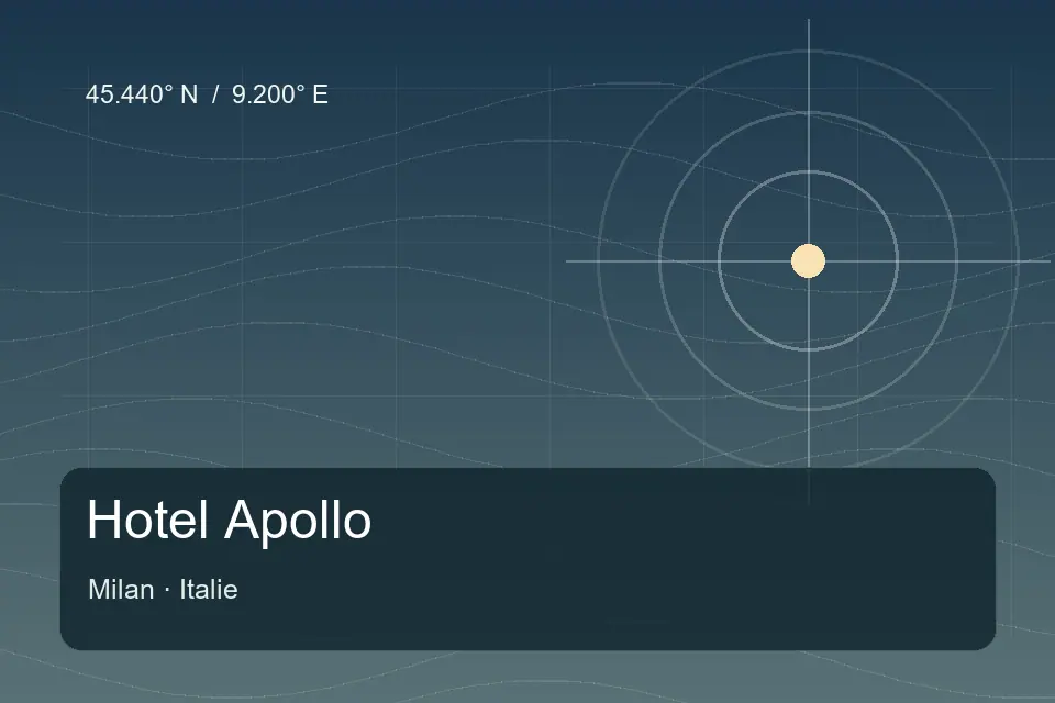 Referencia geográfica ilustrada de Hotel Apollo en Milan