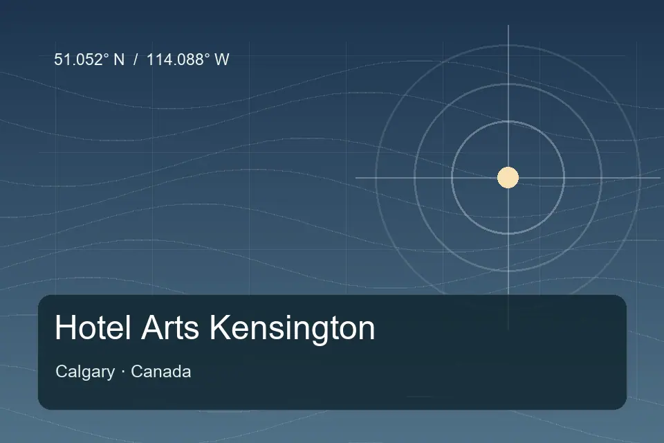 Referência geográfica ilustrada de Hotel Arts Kensington em Calgary