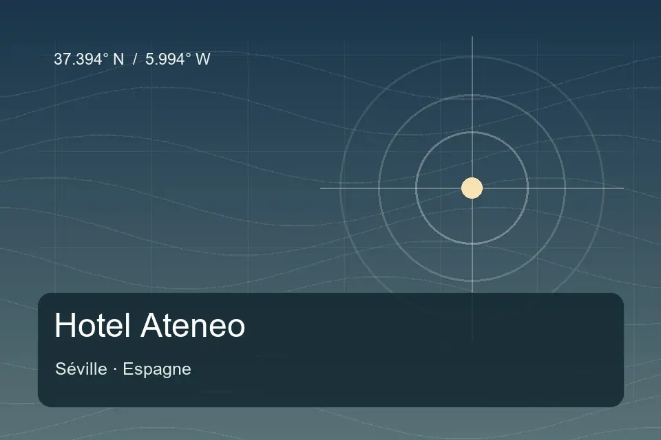 Illustrierter geografischer Orientierungspunkt für Hotel Ateneo in Séville