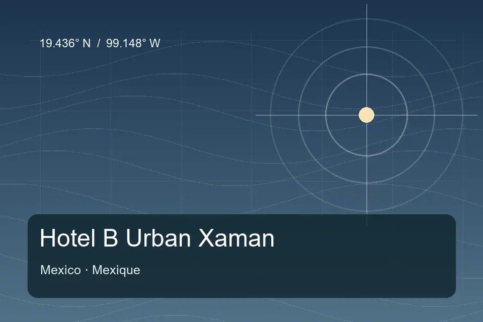 Repère géographique illustré de Hotel B Urban Xaman à Mexico
