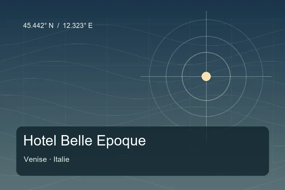 Riferimento geografico illustrato di Hotel Belle Epoque a Venise