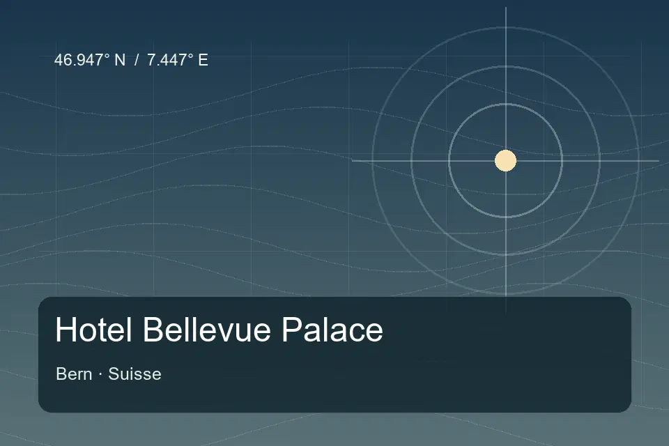 Riferimento geografico illustrato di Hotel Bellevue Palace a Bern