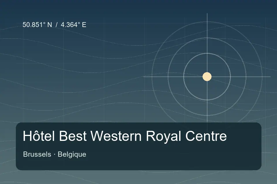 Illustrated geographic marker for Hôtel Best Western Royal Centre in Brussels
