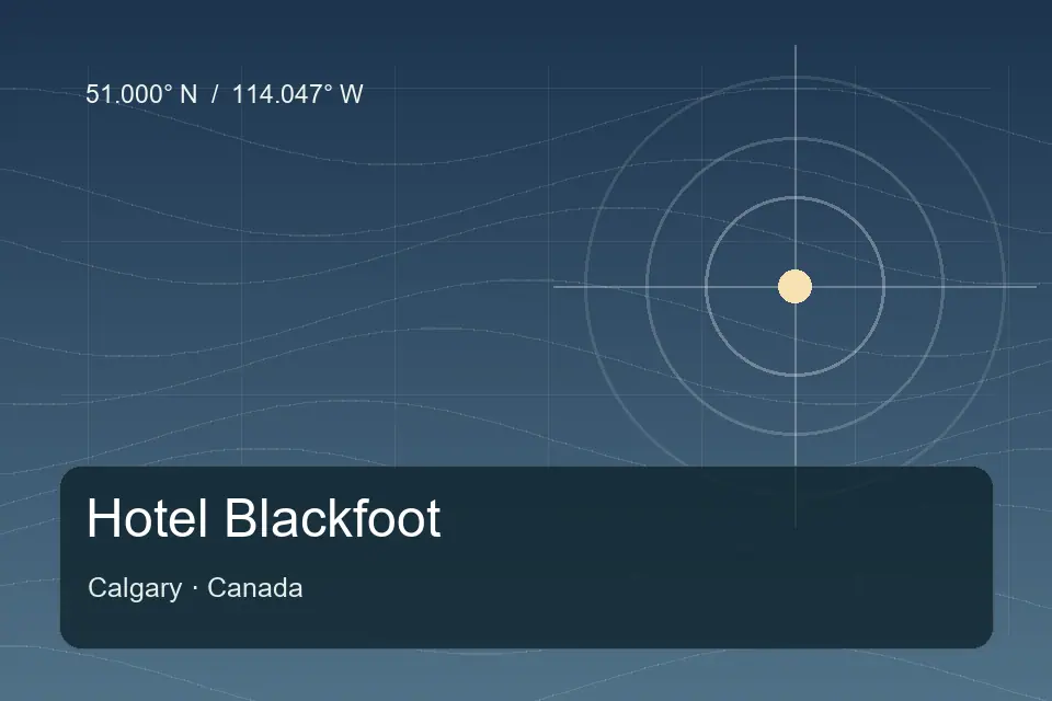 Referência geográfica ilustrada de Hotel Blackfoot em Calgary