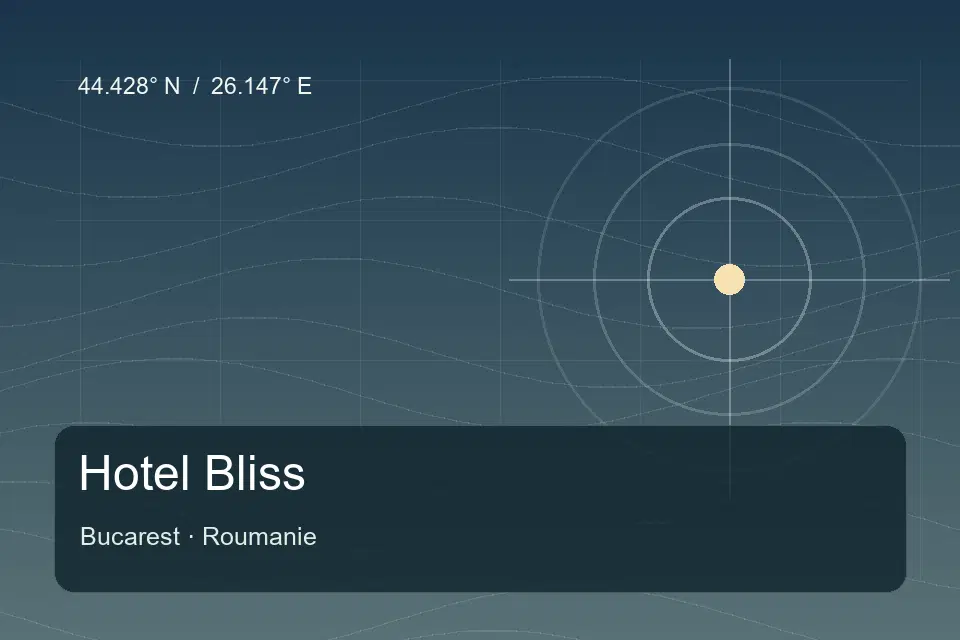 Riferimento geografico illustrato di Hotel Bliss a Bucarest