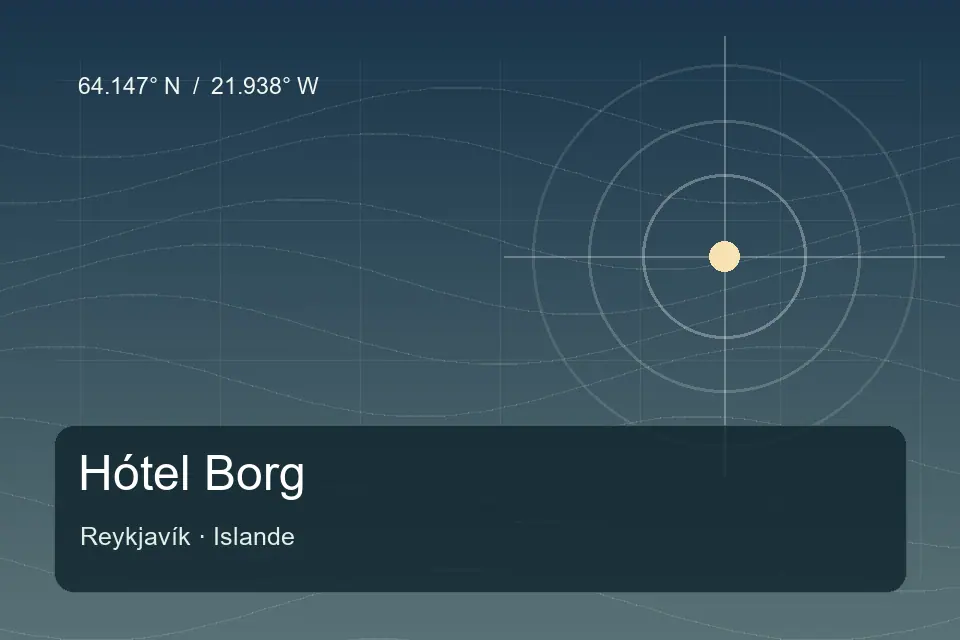Illustrierter geografischer Orientierungspunkt für Hótel Borg in Reykjavík