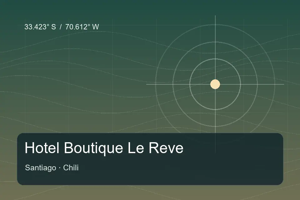 Riferimento geografico illustrato di Hotel Boutique Le Reve a Santiago