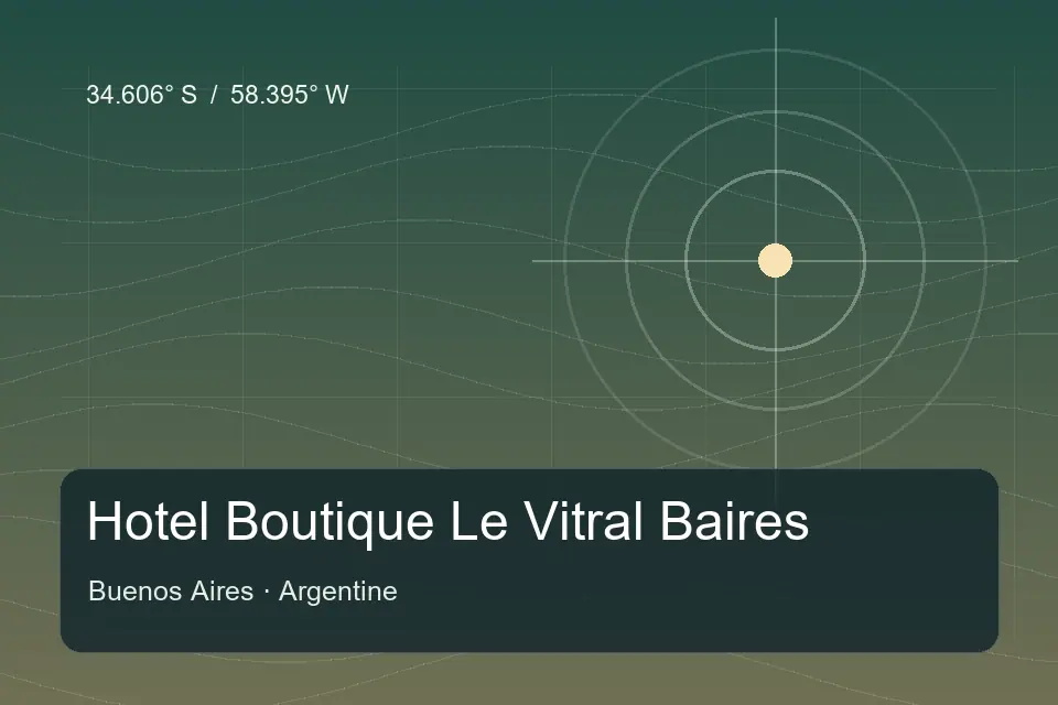 Illustrierter geografischer Orientierungspunkt für Hotel Boutique Le Vitral Baires in Buenos Aires