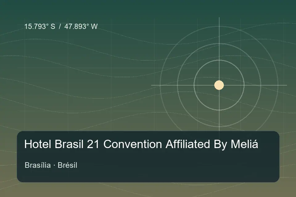 Referência geográfica ilustrada de Hotel Brasil 21 Convention Affiliated By Meliá em Brasília