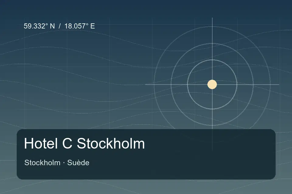 Riferimento geografico illustrato di Hotel C Stockholm a Stockholm