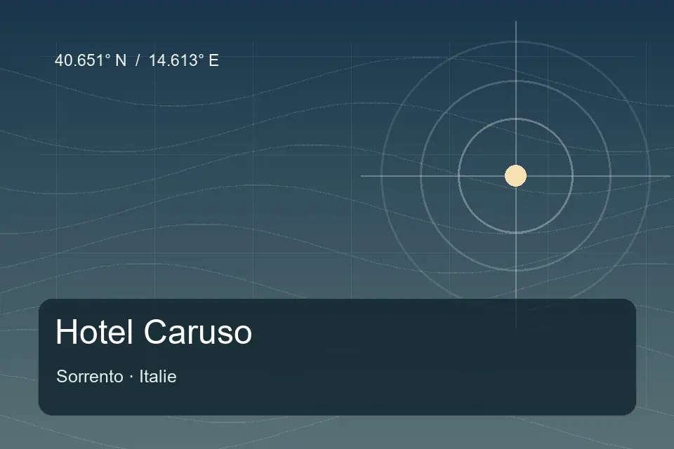 Riferimento geografico illustrato di Hotel Caruso a Sorrento