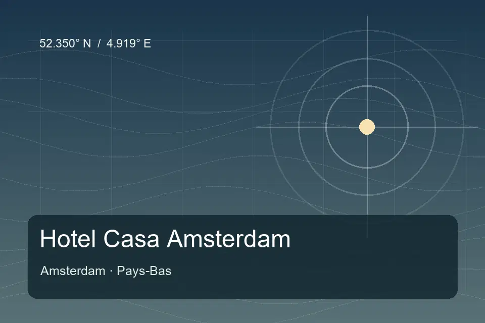 Referencia geográfica ilustrada de Hotel Casa Amsterdam en Amsterdam