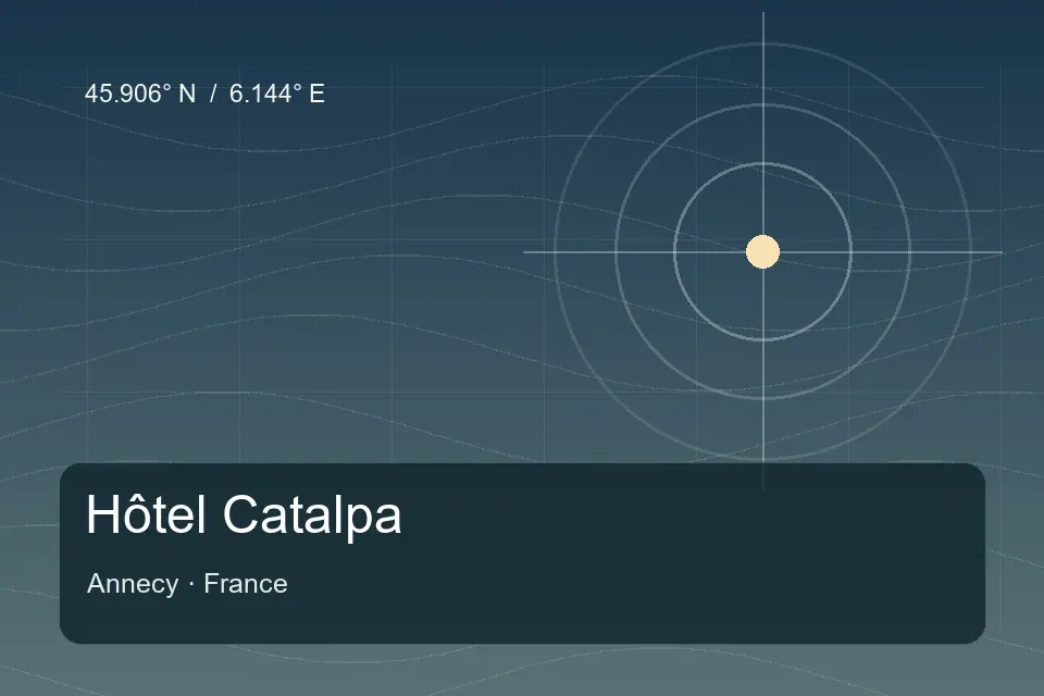 Riferimento geografico illustrato di Hôtel Catalpa a Annecy