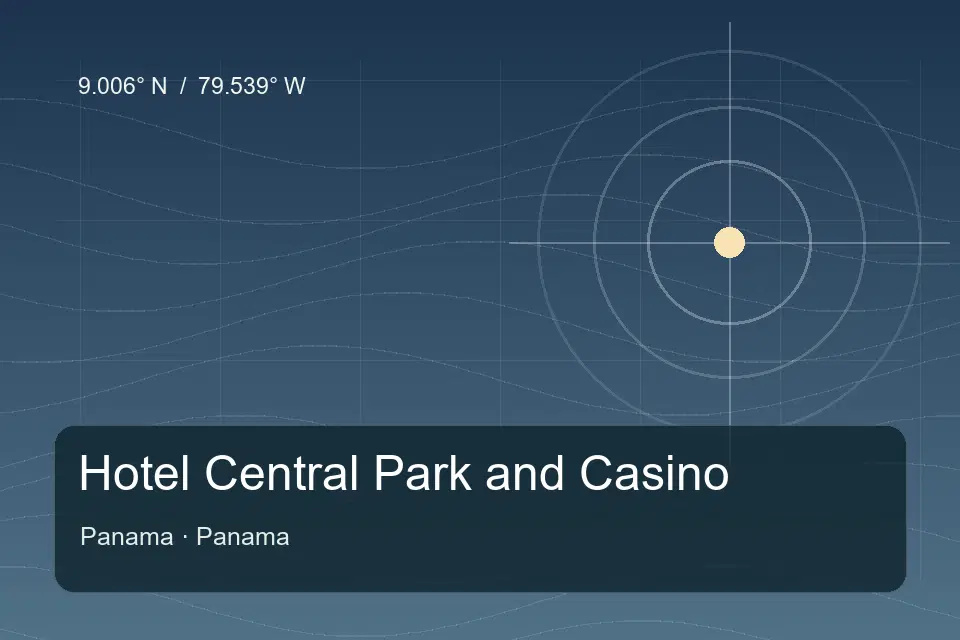 Referência geográfica ilustrada de Hotel Central Park and Casino em Panama