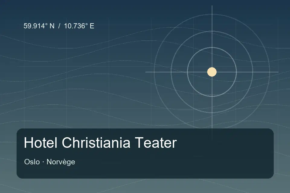 Riferimento geografico illustrato di Hotel Christiania Teater a Oslo