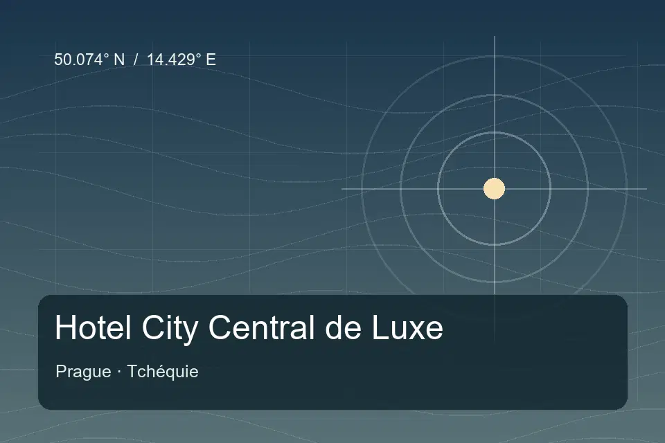 Riferimento geografico illustrato di Hotel City Central de Luxe a Prague