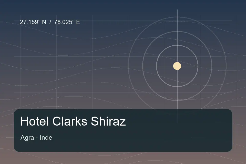 Riferimento geografico illustrato di Hotel Clarks Shiraz a Agra