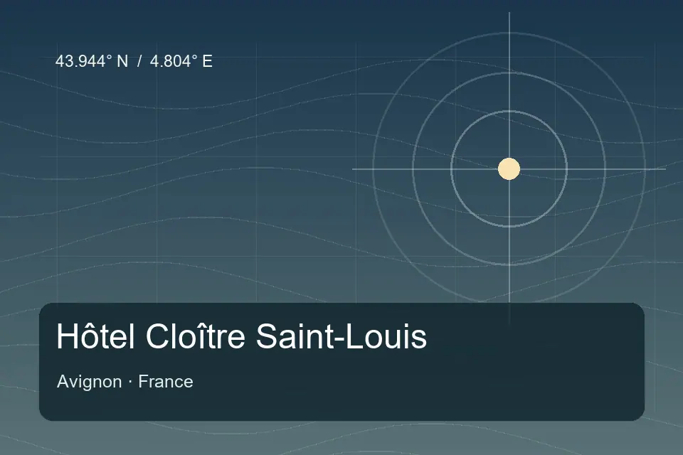 Riferimento geografico illustrato di Hôtel Cloître Saint-Louis a Avignon