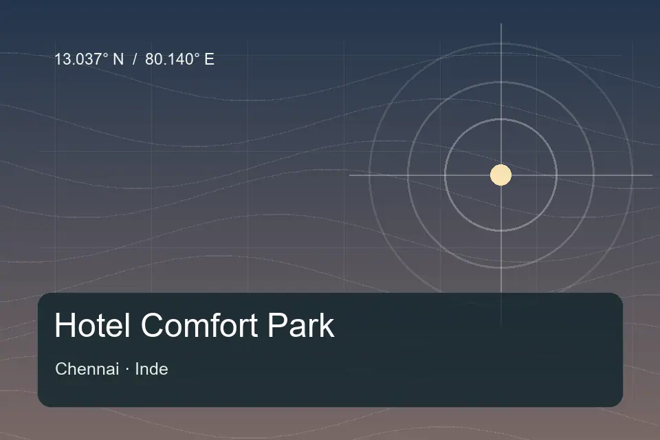 Referencia geográfica ilustrada de Hotel Comfort Park en Chennai