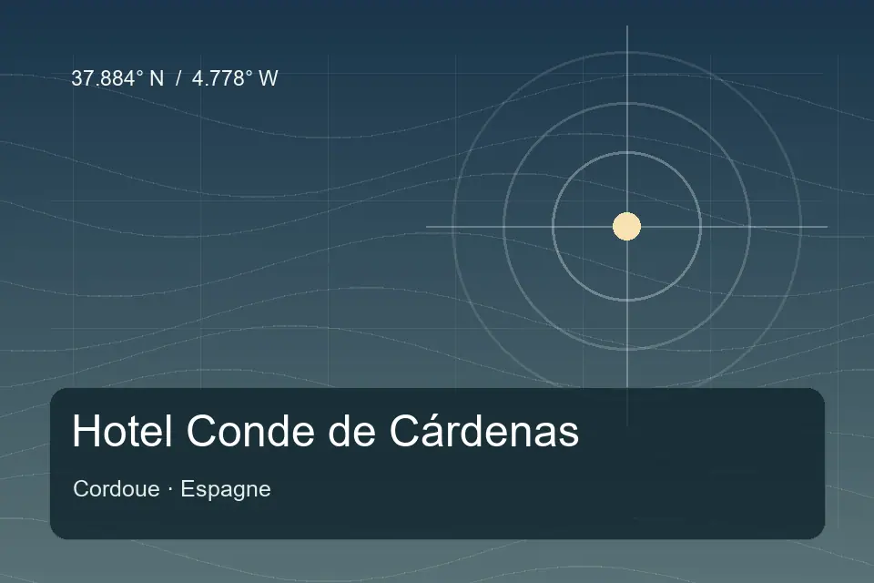 Referência geográfica ilustrada de Hotel Conde de Cárdenas em Cordoue