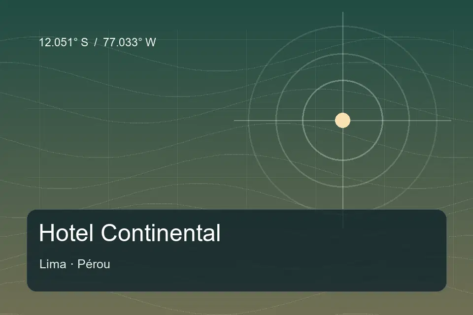 Referência geográfica ilustrada de Hotel Continenteal em Lima