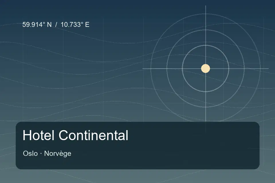 Riferimento geografico illustrato di Hotel Continenteal a Oslo