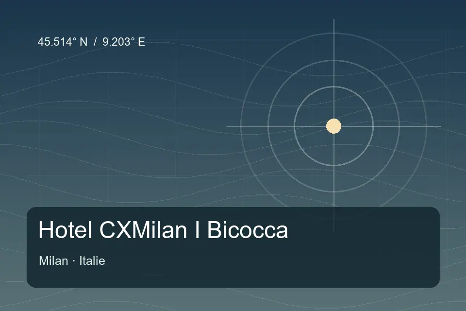 Referencia geográfica ilustrada de Hotel CXMilan I Bicocca en Milan
