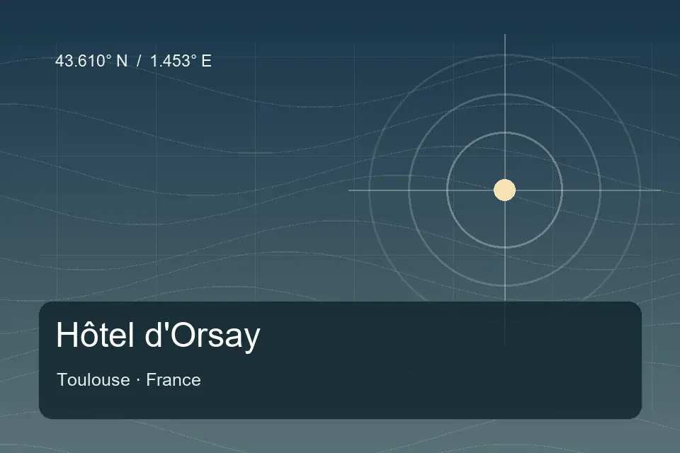 Illustrierter geografischer Orientierungspunkt für Hôtel d'Orsay in Toulouse