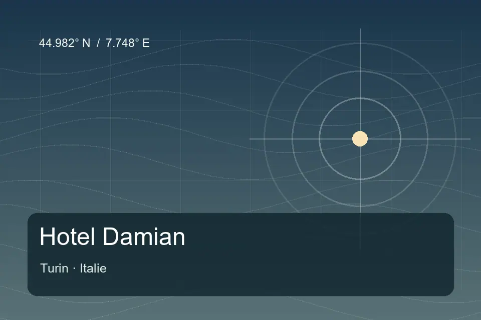 Referência geográfica ilustrada de Hotel Damian em Turin