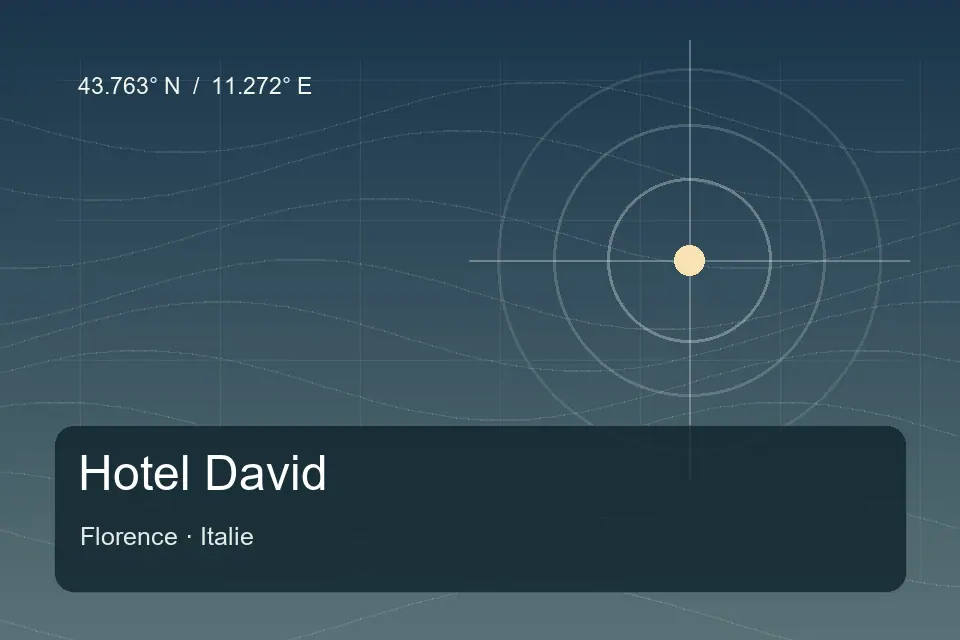 Riferimento geografico illustrato di Hotel David a Florence