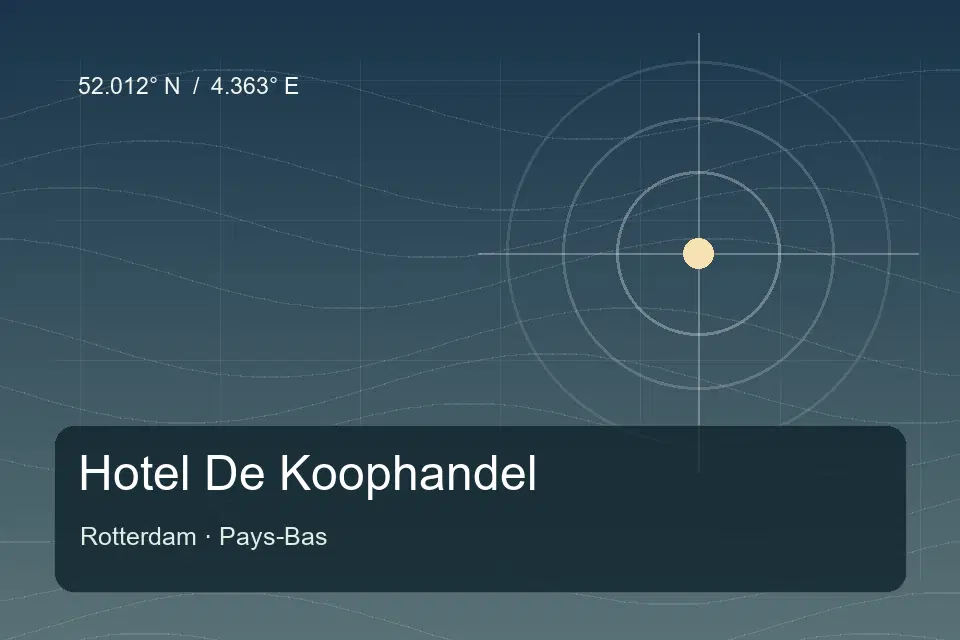 Referência geográfica ilustrada de Hotel De Koophandel em Rotterdam