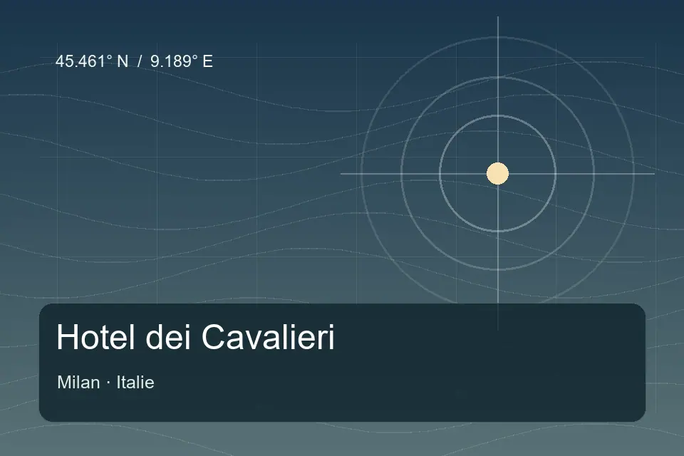 Referencia geográfica ilustrada de Hotel dei Cavalieri en Milan