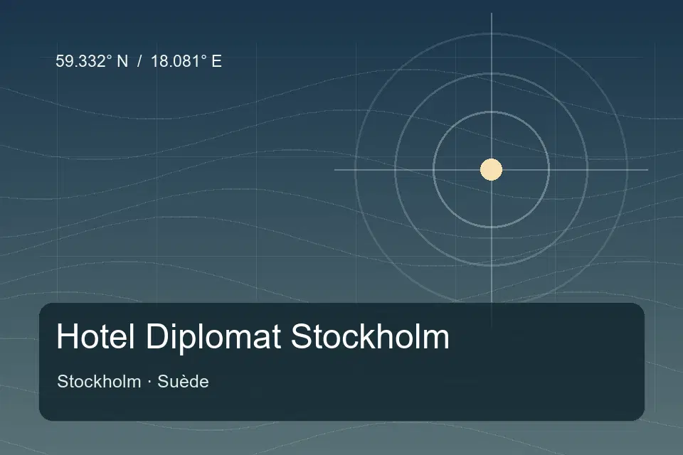 Riferimento geografico illustrato di Hotel Diplomat Stockholm a Stockholm
