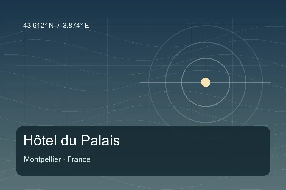 Referência geográfica ilustrada de Hôtel du Palais em Montpellier