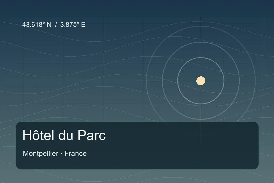 Referência geográfica ilustrada de Hôtel du Parc em Montpellier
