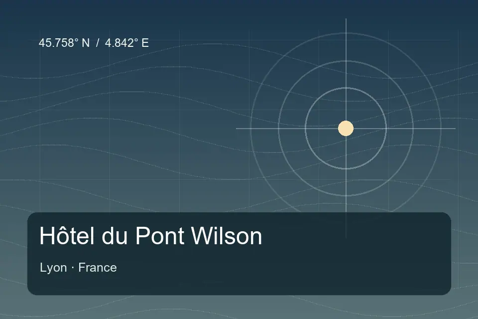 Riferimento geografico illustrato di Hôtel du Pont Wilson a Lyon