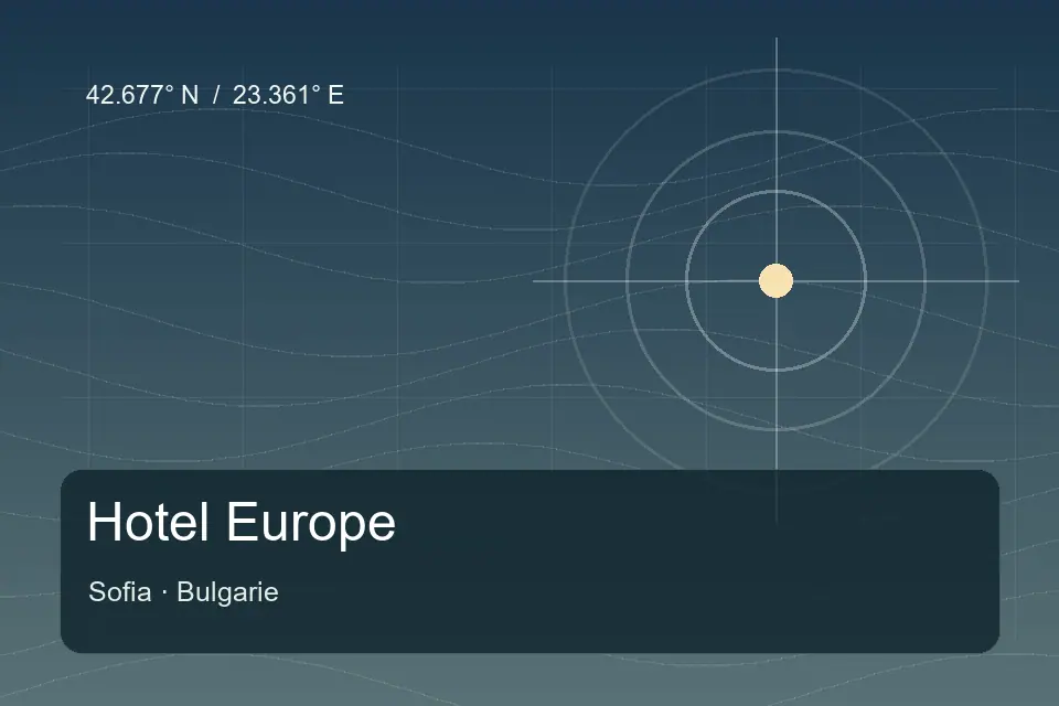 Illustrierter geografischer Orientierungspunkt für Hotel Europa in Sofia