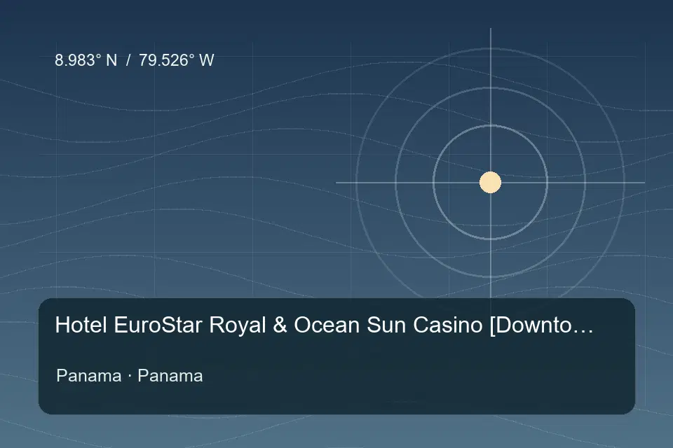 Referência geográfica ilustrada de Hotel EuroStar Royal & Ocean Sun Casino [Downtown] em Panama