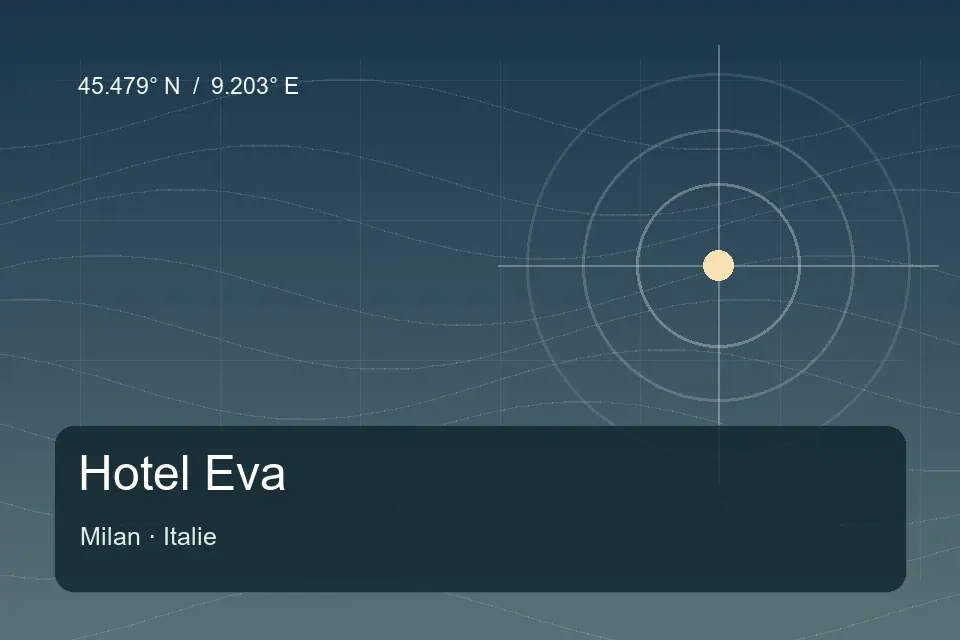 Referencia geográfica ilustrada de Hotel Eva en Milan