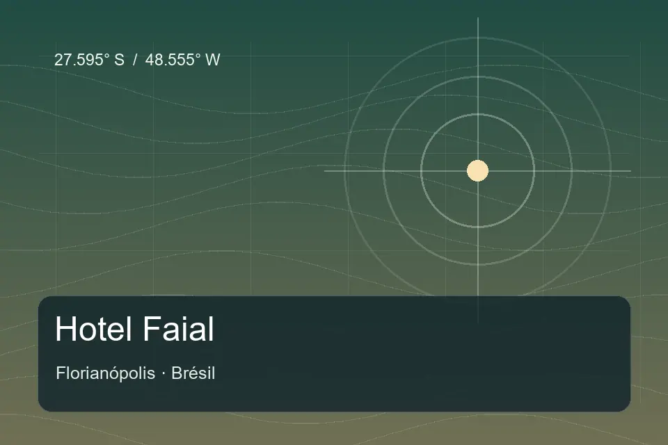 Riferimento geografico illustrato di Hotel Faial a Florianópolis
