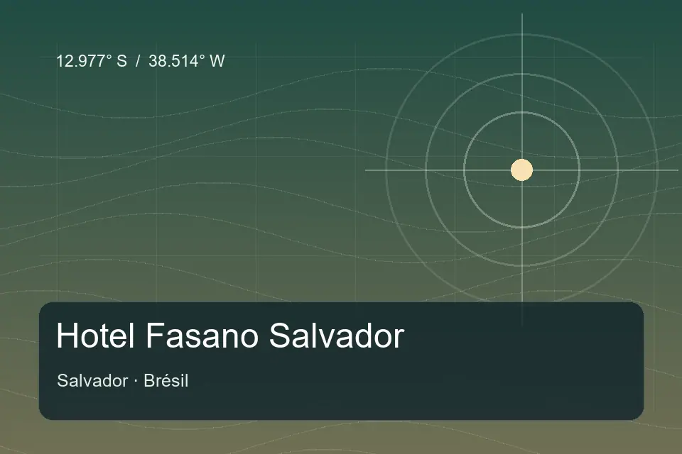 Riferimento geografico illustrato di Hotel Fasano Salvador a Salvador