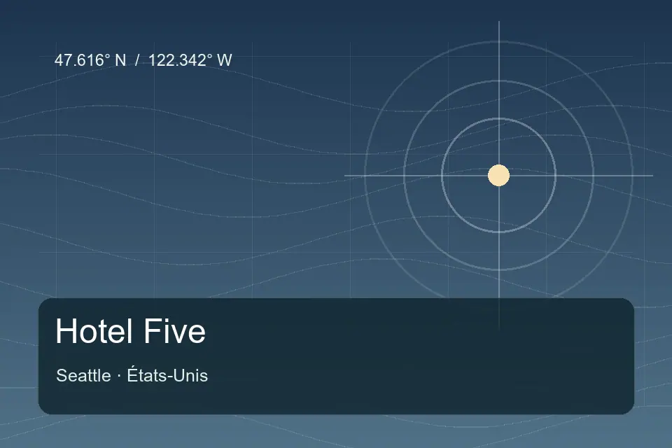 Riferimento geografico illustrato di Hotel Five a Seattle