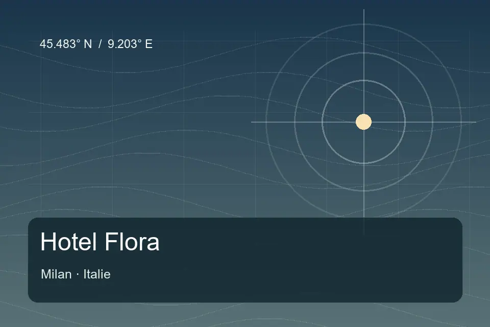 Referencia geográfica ilustrada de Hotel Flora en Milan
