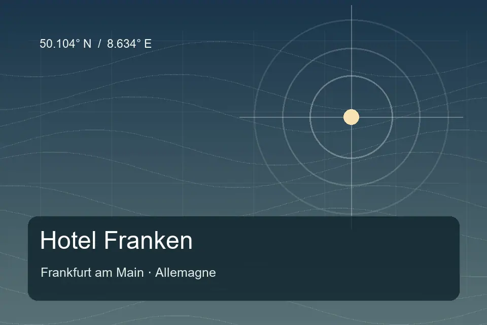 Referência geográfica ilustrada de Hotel Franken em Frankfurt am Main