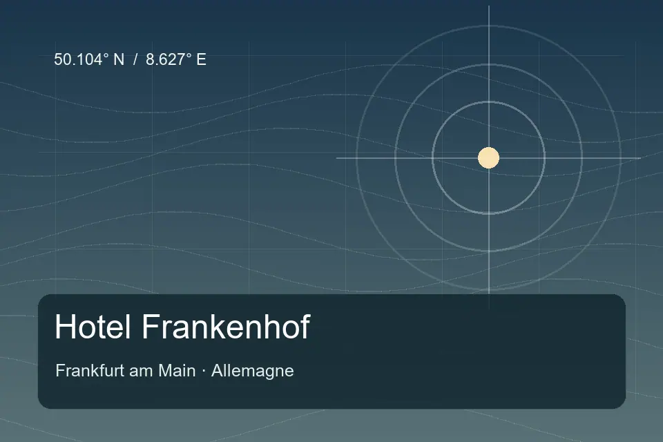 Illustrated geographic marker for Hotel Frankenhof in Frankfurt am Main