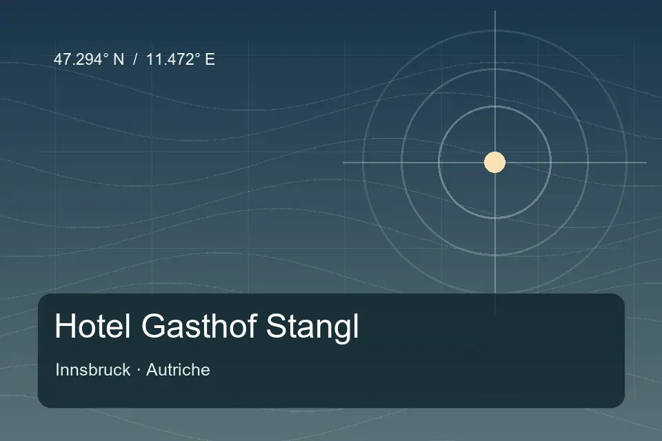 Riferimento geografico illustrato di Hotel Gasthof Stangl a Innsbruck