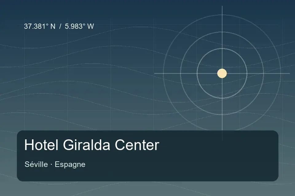 Illustrierter geografischer Orientierungspunkt für Hotel Giralda Center in Séville