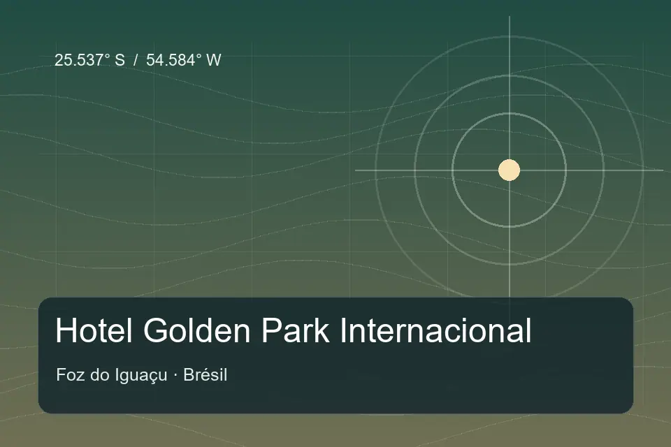 Illustrated geographic marker for Hotel Golden Park Internacional in Foz do Iguaçu