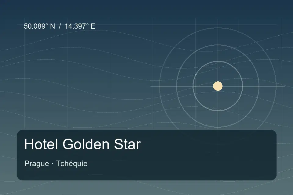 Illustrierter geografischer Orientierungspunkt für Hotel Golden Star in Prague
