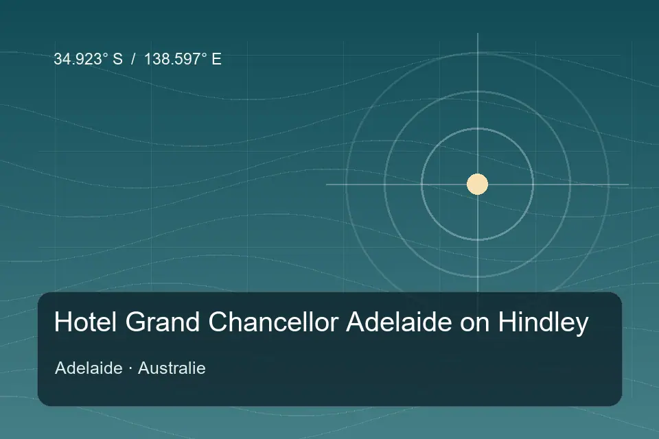 Illustrierter geografischer Orientierungspunkt für Hotel Grand Chancellor Adelaide on Hindley in Adelaide